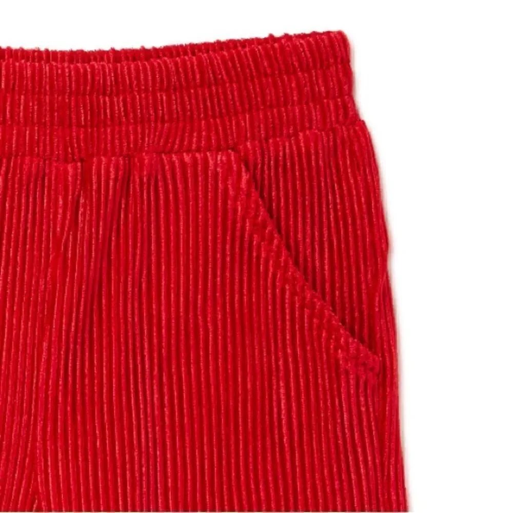 Toddler Girls Plush Ribbed Velour Top & Bottom 2-Piece Set Size 3T